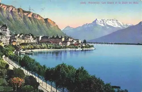 AK / Ansichtskarte MONTREUX__VD Les Quais et la Dent du Midi 