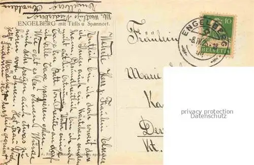 AK / Ansichtskarte Engelberg__OW mit Titlis und Spannort 
