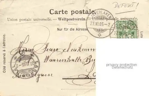 AK / Ansichtskarte INTERLAKEN_BE Postgebaeude Hotel zur Post Interlaken_BE