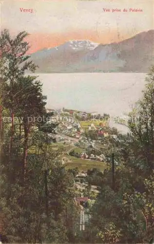 AK / Ansichtskarte VEVEY_VD Vue prise du Pelerin Vevey_VD