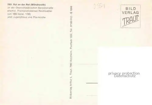 AK / Ansichtskarte Rot Rot Praemonstratenser Reichsabtei