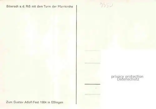 AK / Ansichtskarte BIBERACH  Riss BW mit Turm der Pfarrkirche