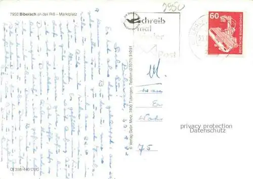 AK / Ansichtskarte BIBERACH  Riss BW Marktplatz