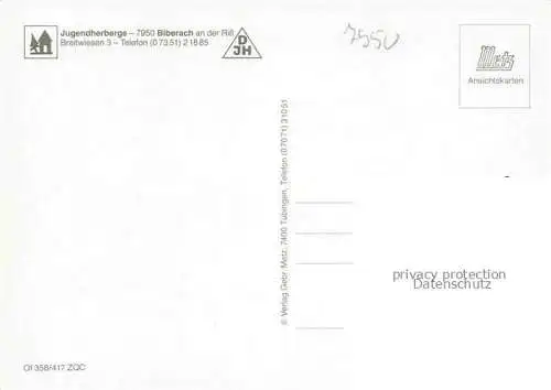AK / Ansichtskarte BIBERACH  Riss BW Jugendherberge Gastraeume