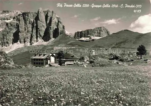 AK / Ansichtskarte Sellajoch Selva di Val Gardena IT mit Sella Gruppe