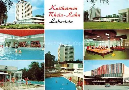 AK / Ansichtskarte Lahnstein Kurthermen Rhein Lahn Hallen und Freibad Speisesaal 
