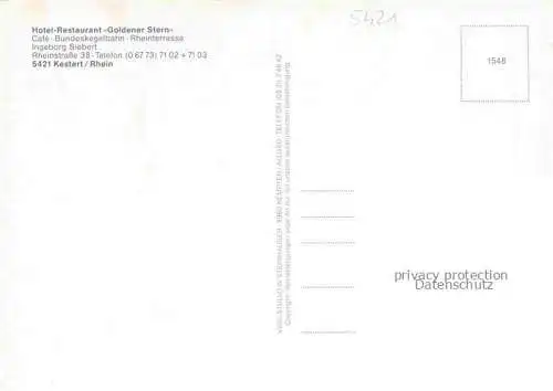 AK / Ansichtskarte Kestert Rhein Hotel Restaurant Goldener Stern