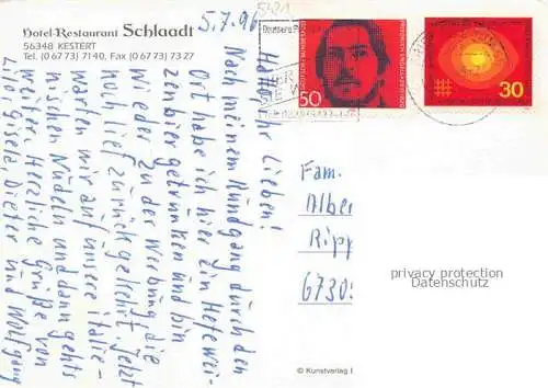 AK / Ansichtskarte Kestert Rhein Restaurant Schlaadt