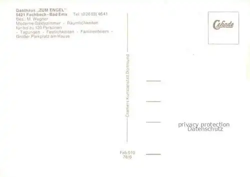 AK / Ansichtskarte BAD EMS Gasthaus zum Engel Gastraeume
