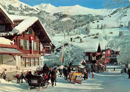 AK / Ansichtskarte Lenk_Simmental_BE Dorfstrasse Winteridyll 