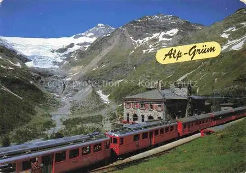 AK / Ansichtskarte Alp_Gruem_GR Bahnho Berninapass 