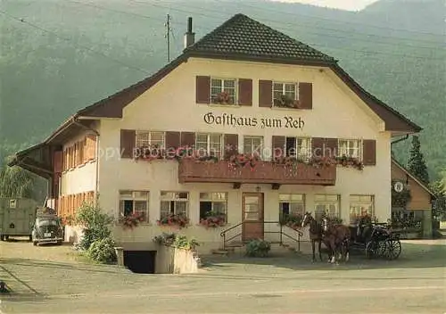 AK / Ansichtskarte Herbetswil Gasthaus zum Reh Pferdekutsche Herbetswil