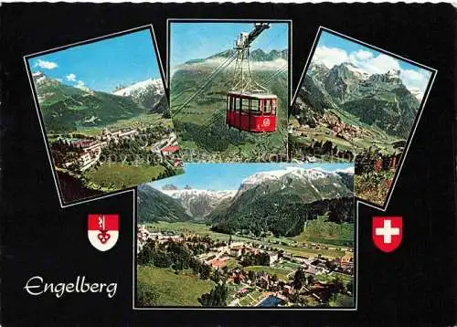 AK / Ansichtskarte Engelberg__OW Fliegeraufnahmen Seilbahn Panorama 