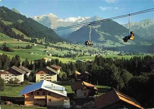 AK / Ansichtskarte Schoenried_Gstaad_Saanen_BE Rellerli Lift Wildhorn Geltenhorn Spitzhorn Sanetschhorn 