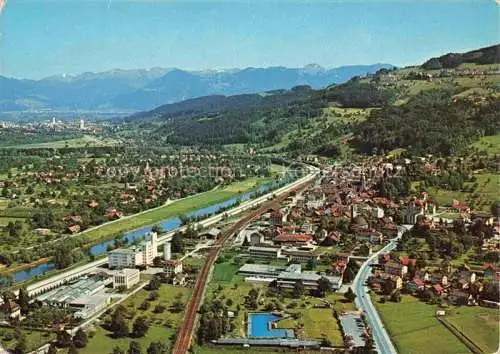 AK / Ansichtskarte Rheineck__SG Rheintal mit Vorarlberg Fliegeraufnahme 