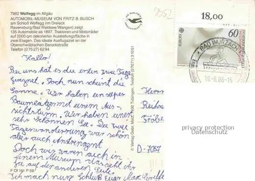 AK / Ansichtskarte Wolfegg Automobilmuseum von Fritz Busch Teilansichten