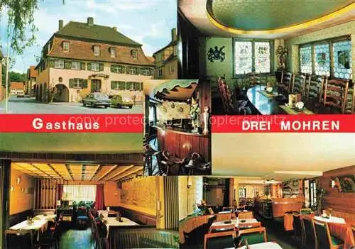 AK / Ansichtskarte Laupheim Biberach BW Gasthof Cafe Drei Mohren Gastraeume