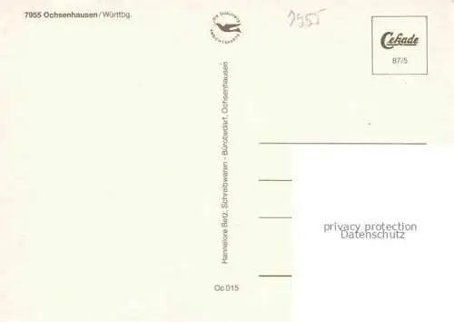 AK / Ansichtskarte Ochsenhausen Rathaus Schloss Partie an der Rottum Klosterkirche s'oechsle Brunnen