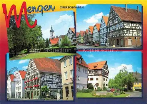 AK / Ansichtskarte Mengen  Wuerttemberg Motive Altstadt Fachwerkhaeuser Kirche