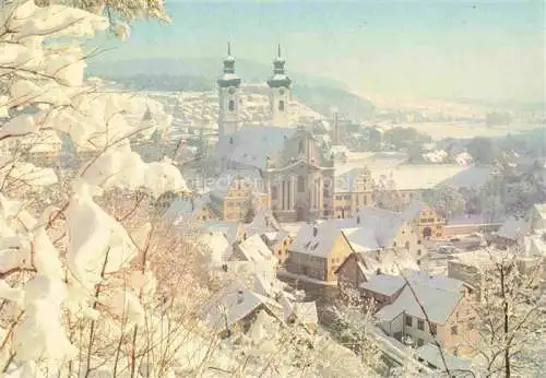 AK / Ansichtskarte Zwiefalten Wuerttemberg Stadtpanorama im Winter Muenster Unserer Lieben Frau