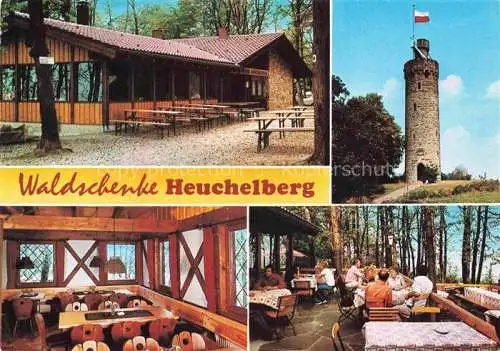 AK / Ansichtskarte Leingarten Waldschenke Heuchelberg Gastraum Terrasse