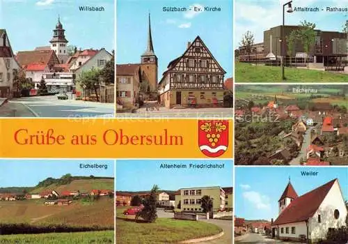 AK / Ansichtskarte Obersulm mit den Weinorten Affaltrach Eichelberg Eschenau Suelzbach Weiler und Willsbach