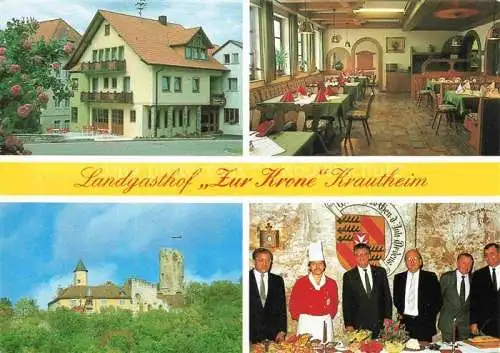 AK / Ansichtskarte Krautheim Jagst Landgasthof Zur Krone Restaurant Burgruine