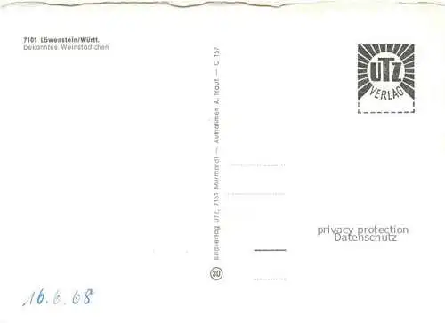 AK / Ansichtskarte Loewenstein Heilbronn BW Panorama Weinstaedtchen