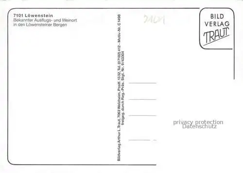 AK / Ansichtskarte Loewenstein Heilbronn BW Panorama Weinort in den Loewensteiner Bergen