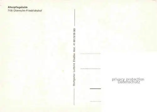 AK / Ansichtskarte Friedrichshof Obersulm Altenpflegeheim