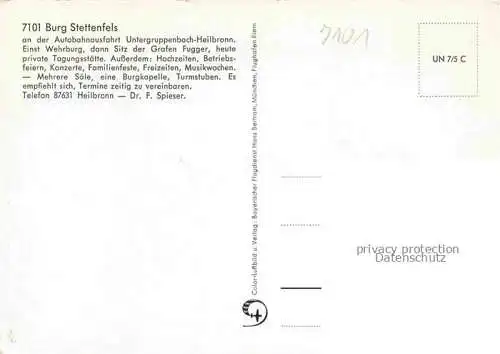 AK / Ansichtskarte Untergruppenbach Panorama Blick zur Burg Stettenfels