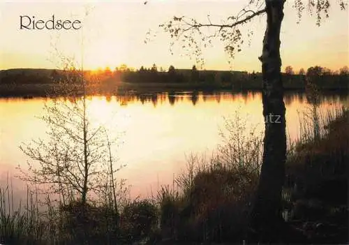AK / Ansichtskarte Bad Wurzach Ravensburg BW Abendstimmung am Riedsee Moorheilbad