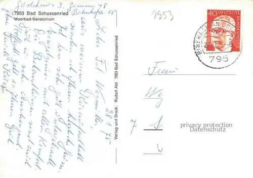 AK / Ansichtskarte Bad Schussenried Moorbad Sanatorium Speisesaal Kuranwendungen Hallenbad