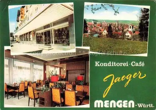 AK / Ansichtskarte Mengen  Wuerttemberg Konditorei-Café Jaeger Gaststube Panorama