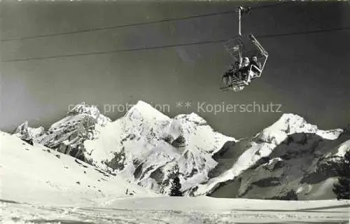 AK / Ansichtskarte Sessellift Chairlift Telesiege Kandersteg Oeschinen 