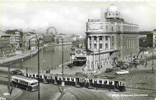 AK / Ansichtskarte Strassenbahn Tramway-- Wien Urania Donaukanal