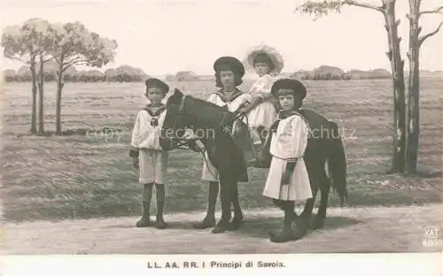 AK / Ansichtskarte Foto_VAT_Nr. 4038 Kinder Esel Principi di Savoia 