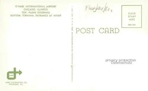 AK / Ansichtskarte Flughafen Airport Aeroporto O'Hare Chicago Illinois