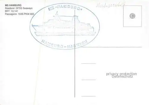 AK / Ansichtskarte Schiffe Oceanliner Hochseeschiff Hamburg 