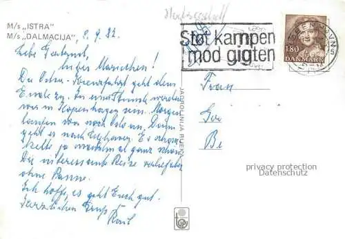 AK / Ansichtskarte Schiffe Oceanliner Hochseeschiff Istra Dalmacija