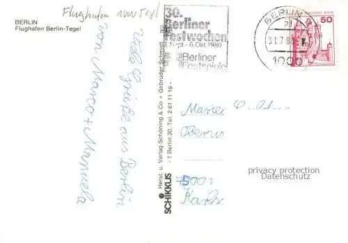 AK / Ansichtskarte Flughafen Airport Aeroporto Berlin Tegel