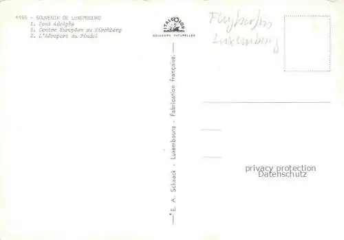 AK / Ansichtskarte Flughafen Airport Aeroporto Luxembourg Pont Adolphe