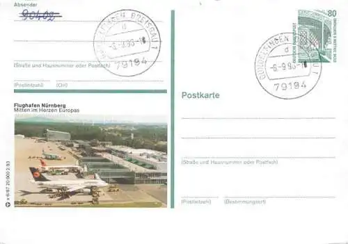 AK / Ansichtskarte Flughafen Airport Aeroporto Nuernberg 