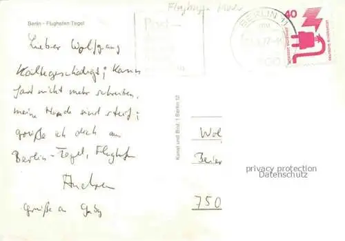 AK / Ansichtskarte Flughafen Airport Aeroporto Berlin Tegel 