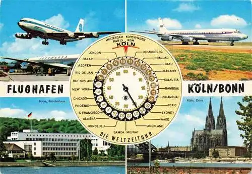 AK / Ansichtskarte Flughafen Airport Aeroporto Koeln Bonn Weltzeituhr
