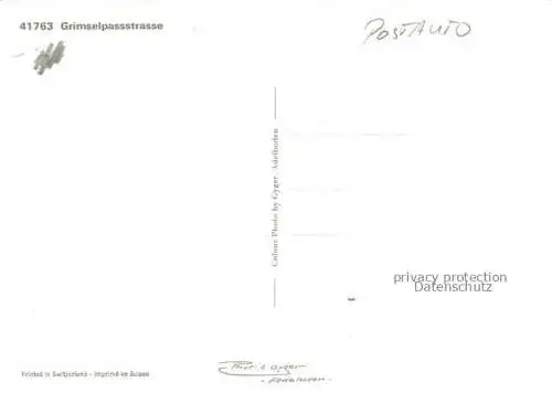 AK / Ansichtskarte Postauto_Postbus_Omnibus Grimselpassstrasse Schweiz 