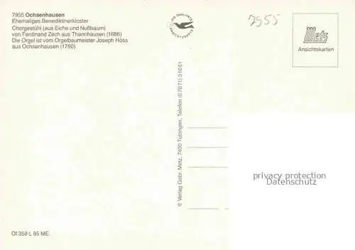 AK / Ansichtskarte Orgel Kirchenorgel Organ Orgue Ochsenhausen 