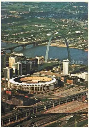 AK / Ansichtskarte Stadion Stadium Estadio Busch Memorial Downtown St. Louis MO