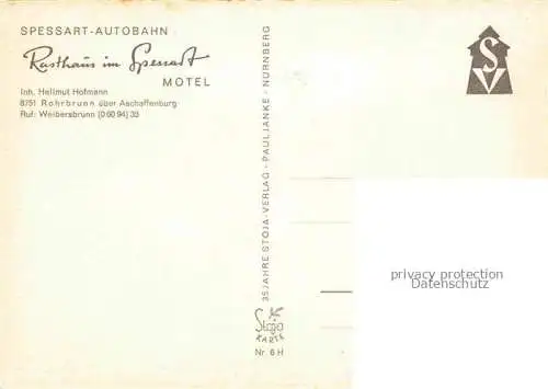 AK / Ansichtskarte Autobahn Autostrada Autoroute Highway Rohrbrunn Aschaffenburg 