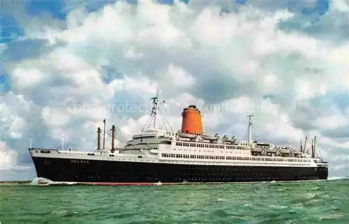 AK / Ansichtskarte Dampfer Oceanliner TS Bremen 32360 GRT Flagship North German Lloyd